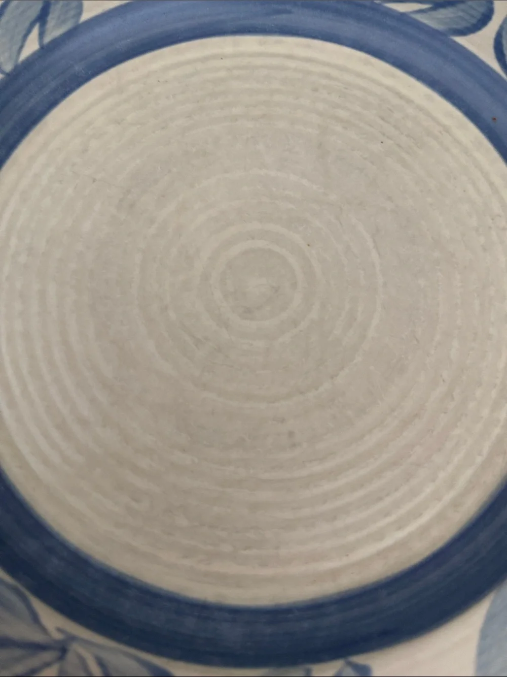 Pfaltzgraff dinner plates blue Villa Flora MEXICO back stamp - one 11